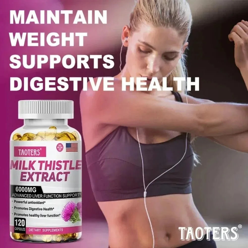 Milk Thistle with Dandelion Root - Liver & Kidney Health Support Supplement - Vegan Non-GMO Gluten Free