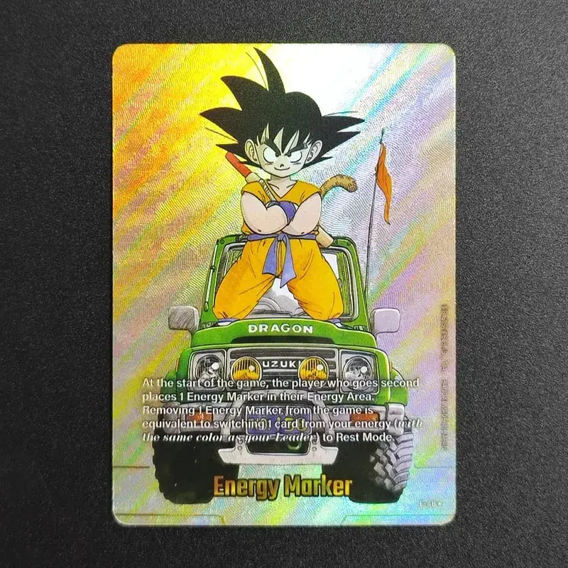 Self Made English Dragon Ball Super Fusion World Energy Markers Gold DBSFW_EM Son Goku Game Collection Flash Card Toy