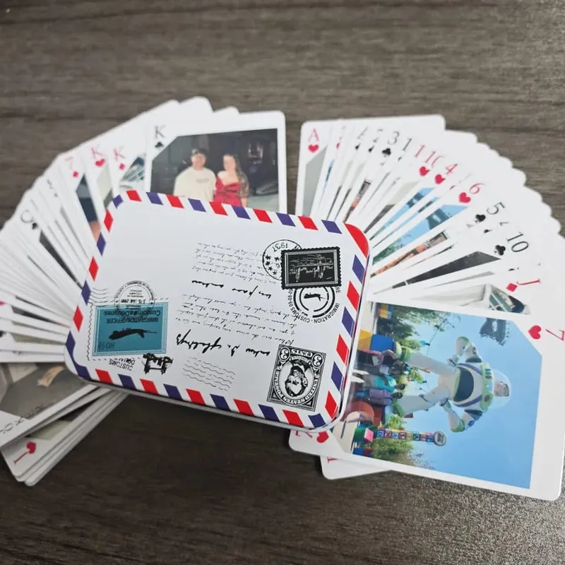 Custom Photo Playing Cards Personalized Pet Dog Cat Picture Poker Deck Anniversary Wedding Couple Family Friends Memorial Gift