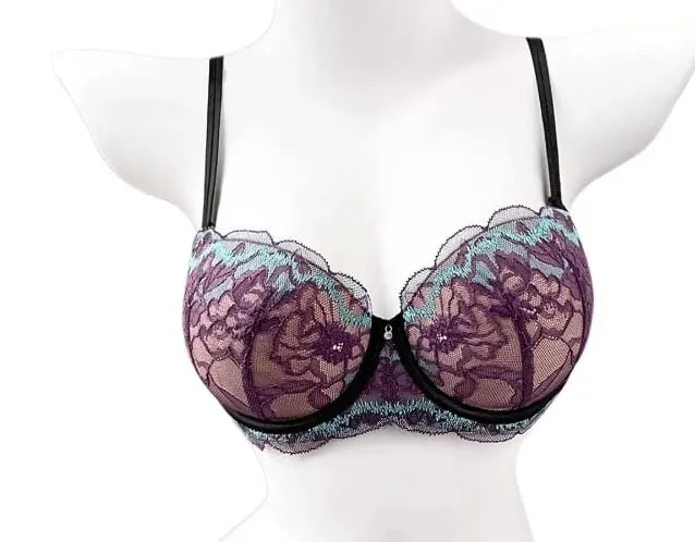 Hot Sale Purple Minimizer Bra Plus Size Soft Lace Wireless Anti Sagging Big Bust Look Smaller Breathable Bras M-XL