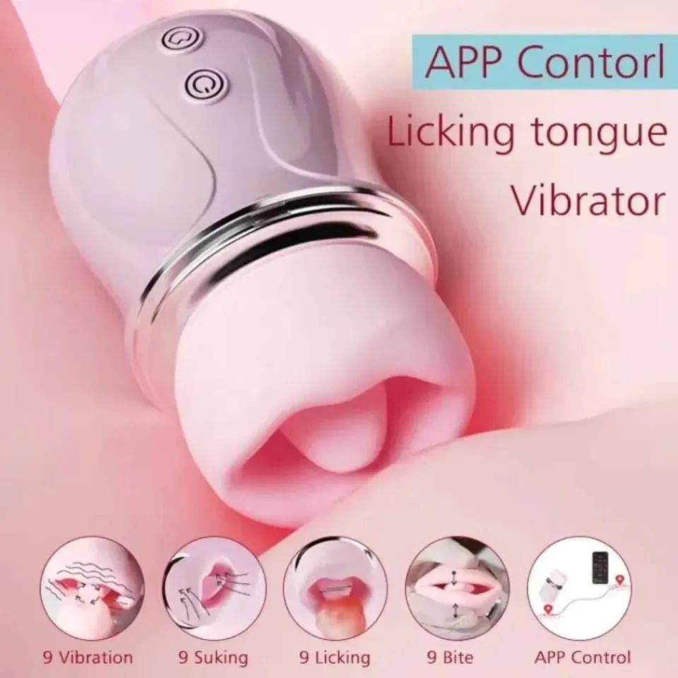 Tongue Licking Sucking Vibrator Female Nipple Breast Massager Sucker Clitoris Stimulator Rose-toy Sex Toys For Women Adult