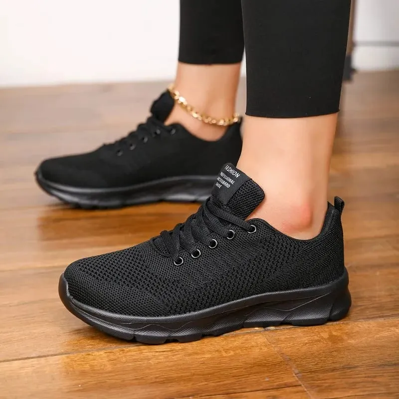 Chaussures pour hommes Baskets décontractées respirantes Mode Blanc Noir Chaussures de course Légères Chaussures de sport souples Chaussures de tennis à lacets unisexes