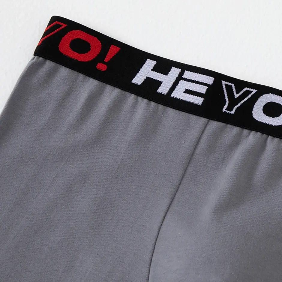 4-Piece Set of Men's Solid Color Cotton Underwear, Casual and Versatile, Elastic Waist, Comfortable Four Corner Plus Size Shorts