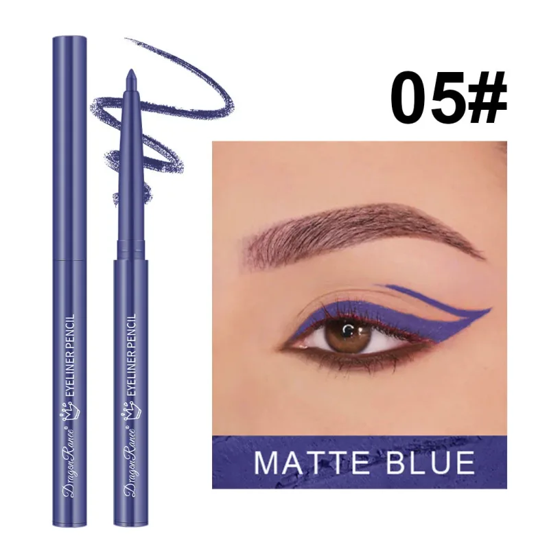 Waterproof Black Brown Eyeliner Gel Pencil Matte Smooth Quick Dry Easy Wear Pearlescent Eyeshadow Eye Liner Pen Makeup for Eyes