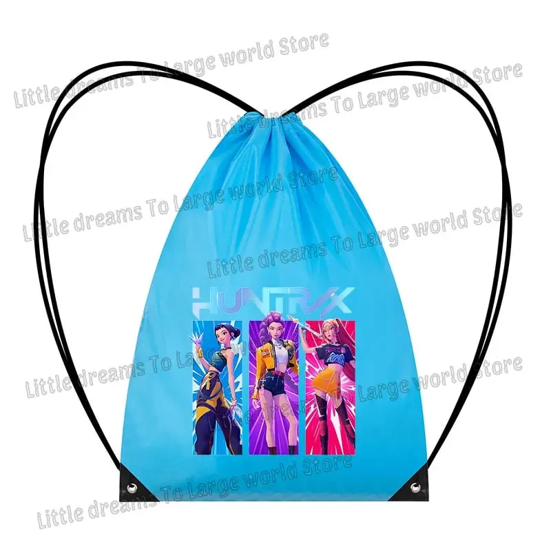 Anime Figure Drawstring Bag Portable Backpack Large Capacity Gym Sports Clothes Organizer Storage Pouch Bundle Pocket Women Gift