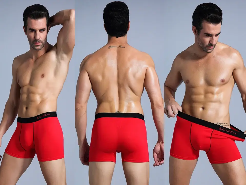 4st bomullsboxers för män underkläder högkvalitativa herrtrosor Klassiska män kalsonger Shorts Brev midjeband Boxershorts