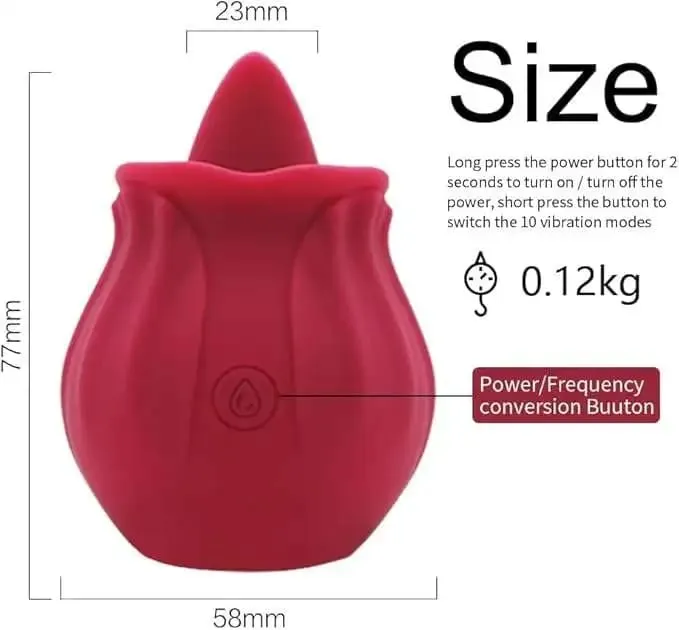 Roseformad vibrator Kroppssäker sexleksak i silikon för kvinnor Vattentät Uppladdningsbar Multi-Speed ​​Vibrationer Diskret vuxenpresent