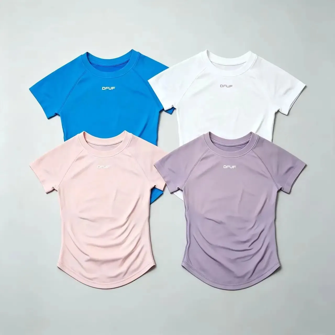 Women Elastic Slim Short Sleeve T-Shirt Soft Breathable Casual Top for Gym Yoga Jogging Fitness Daily Wear