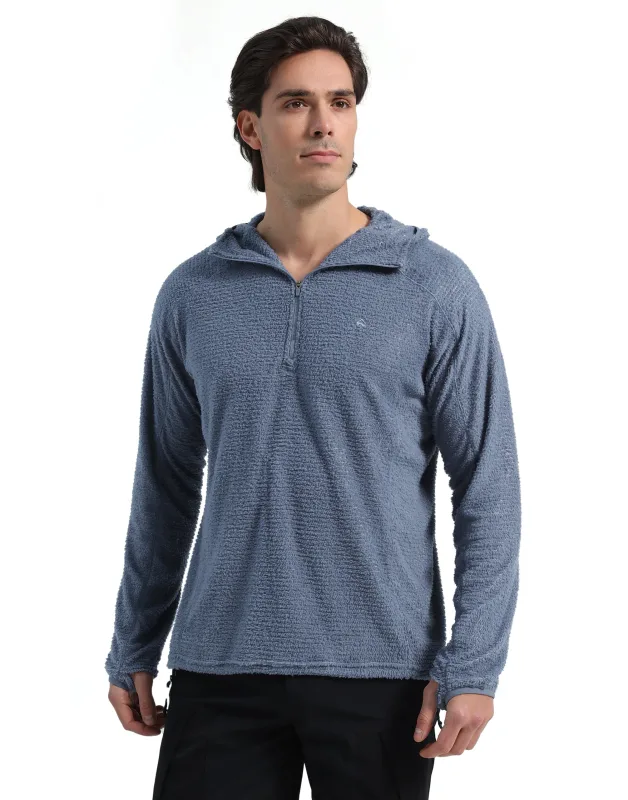 Pioneer Camp Men's Hoodies Outdoor Professional Grade Fleece Warmth Sweatshirt Zip PrimaLoft Active Evolve For Camping Hiking