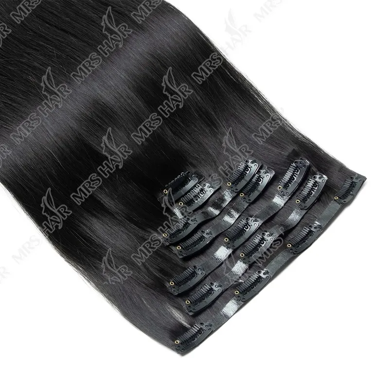 Extensiones de cabello humano Invisible con Clip de PU, trama de cinta de PU inyectada, 7 unidades/juego, 12-24 pulgadas, 100G, 120G, uso cómodo