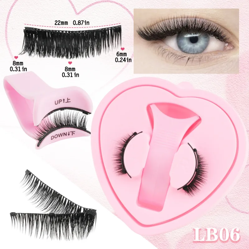 1 Pair Magnetic Eyelashes Fluffy Soft False Lashes With Tweezers Makeup Tool Magnetic Lashes Natural Faux 3D Mink Eyelashes