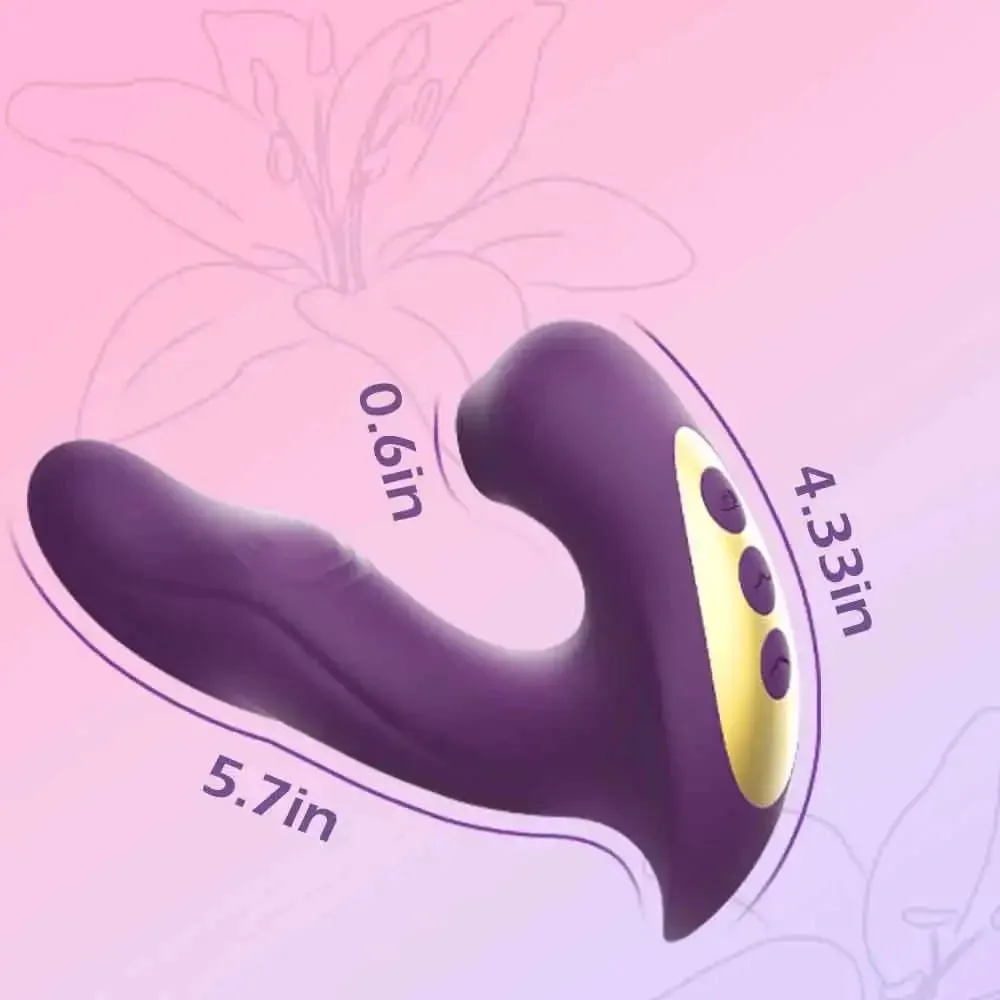 3 in 1 Clitoral Sucking Vibrator For Women 15 Modes Tongue Licking Dildo and Clitoris Vacuum Stimulator Adult Sex Toys