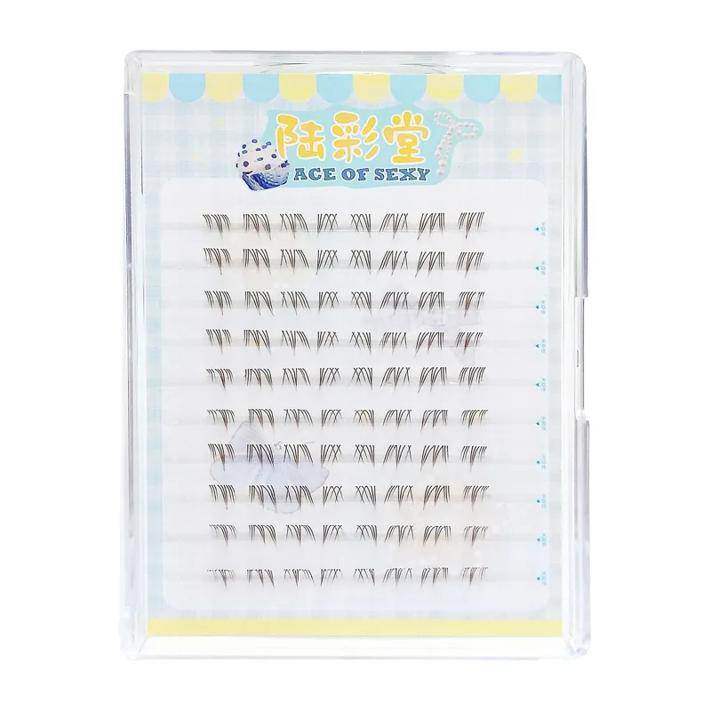 6-7mm ACE Dense Cat Korean Lower Eyelashes Air Fairy Fake Eyelash Segmented Natural Under Lashes Extension Manga Eye Makeup Tool