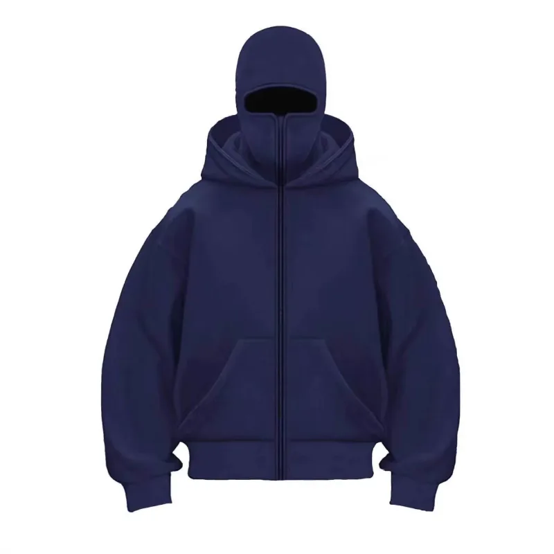 2025 Herfst Mannen Bivakmuts Y2K Gothic Harajuku Winter Nieuw Item Dubbele Capuchon Mannen Capuchon Masker Rits Sportkleding Vrouwen