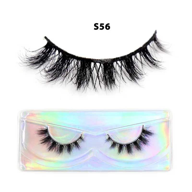 Short Natural 3D Mink Lashes Fluffy Wispy Fake Eyelashes Crisscross False Lashes Eyelash Extension Makeup