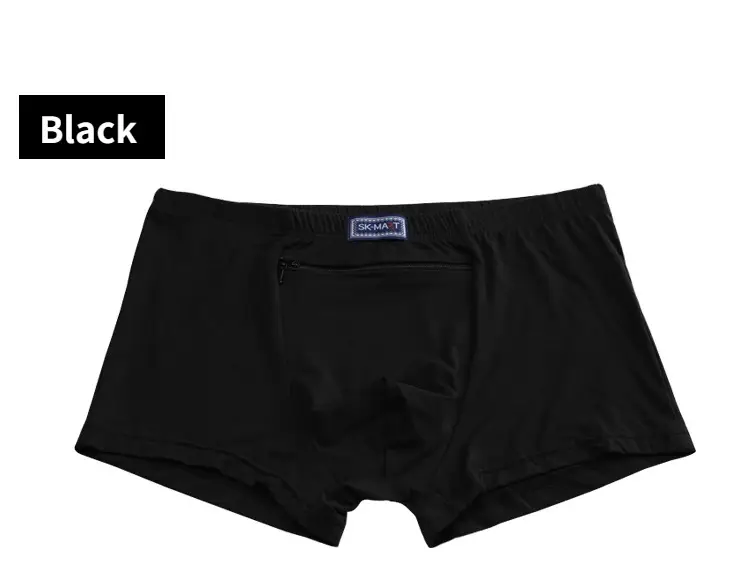 Mga Lalaking Boxer Sexy na Nakatagong Pocket Secret Briefs Panlabas na Sex Front Stash Pocket Soft Panatilihin ang Pickpocket Proof Underwear Safe Protector — image 2