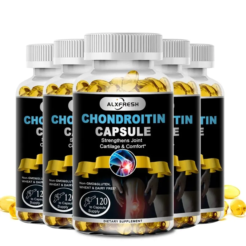 Alxfresh Glucosamine Chondroitin dengan MSM Kunyit Vitamin D untuk Suplemen Pendukung Sistem Kekebalan Kalsium Penyerapan Tulang