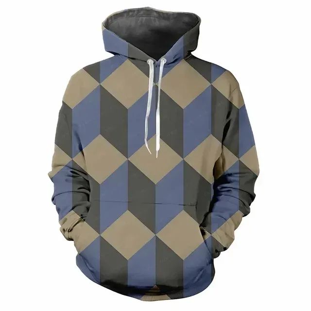 Fashion 3D Men's Colors Scottish Men's Hoodie Casual Printed Digital Hip Hop Personalized Hoodie Long Sleeve Tops