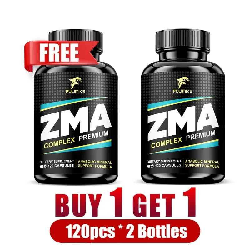 Buy 2 Get 2 Free! Easter Gift ZMA Supplements Capsules with Zin Vitamin B-6 Support Energy Brain Overall Health
