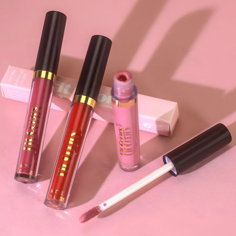Fit Colors Long-lasting Matte Lipstick Non Stick Moisturizing Lip Gloss Waterproof Makeup Lip Glaze Sexy Purple Red Lipsticks