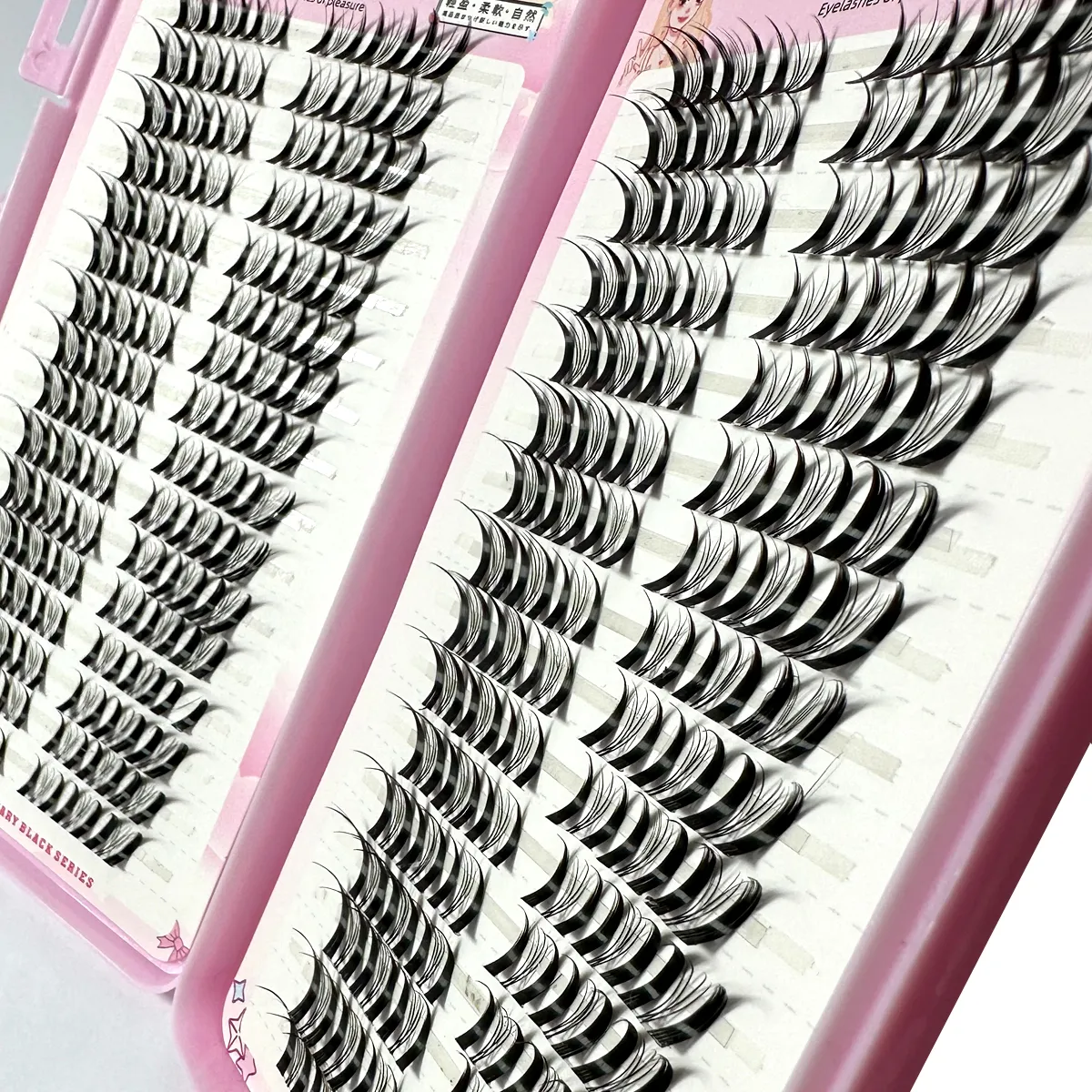 32 rangées de cils Manga œil de renard cils yeux de chat cils individuels aspect naturel bricolage Extension de cils Volume grappes de cils