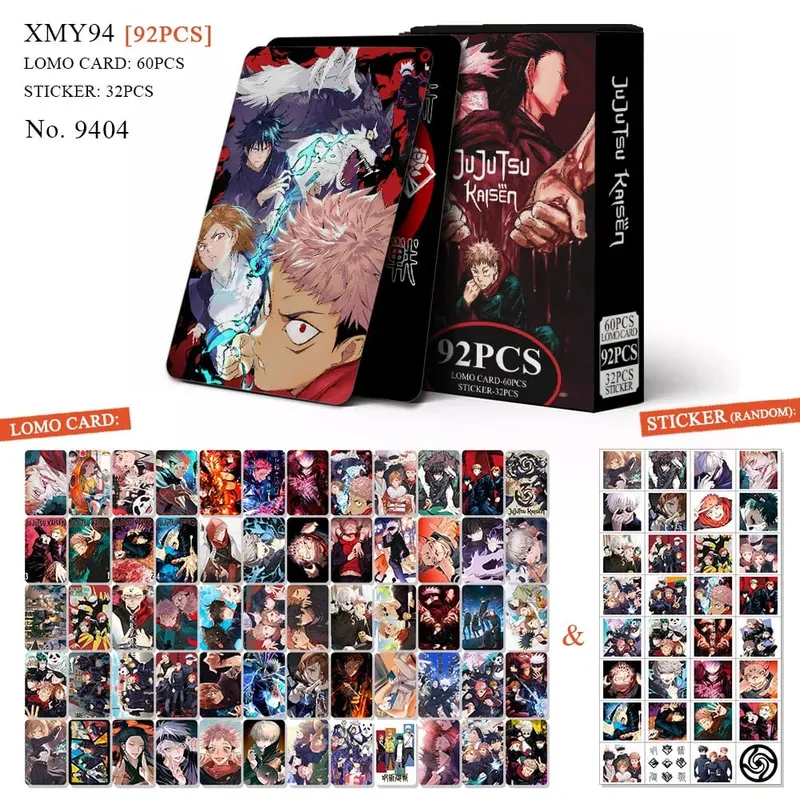 Carte postale de dessin animé Haikyuu Lomo, jouet tueur de démons Genshin Impact, cartes de Collection avec autocollants, cadeau d'anniversaire