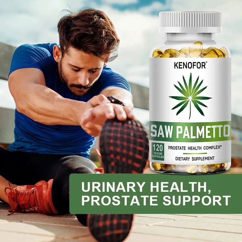 Saw Palmetto Extract Prostate Health Supplement Hair Growth Support To Help Maintain Normal Urination Frequency Vegan Capsules