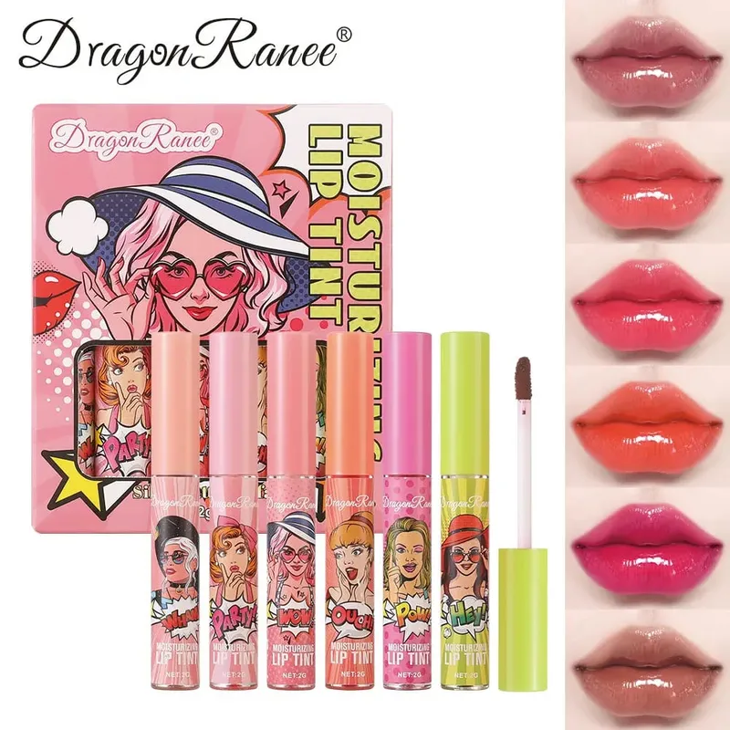 Το σετ Lip Gloss 6 συσκευασιών χρωματίζεται εύκολα και δεν ξεθωριάζει. Είναι απαραίτητο για αρχάριους με lip gloss και διακοπές