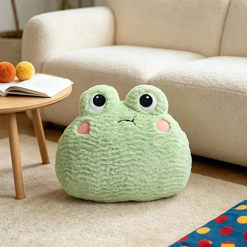 Cute Cartoon Animal Plush Pillow Soft Fluffy Pig Frog Cat Fox Sheep Kawaii Stuffed Cushion For Sofa Bedroom Home Decor Gift
