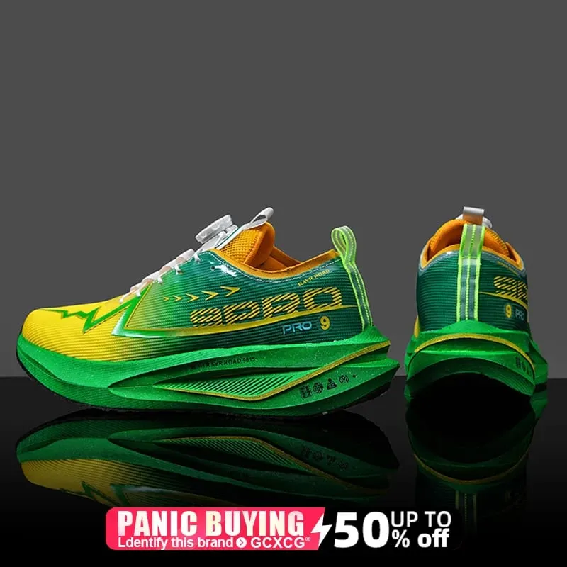 Men Marathon Running Shoes Carbon Board Speciality Sports Breathable Lightweight Women's Comfortable Athletic Nonskid Sneakers