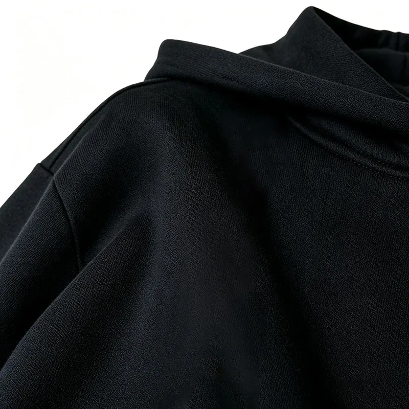 Men Alt Gothic Pullover Hoodie Y2k High Street American Style Dark Thorn Print Fleece Lined Loose Biker Fall Winter Sweatshirt
