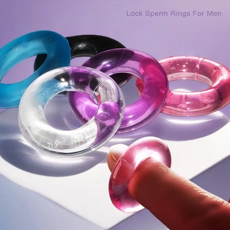Intimate Goods For Men 5-100PC Ejaculation Delay Silicone Lock Sperm Ring Sex Adult Game Toys Erotic Cock Ring Exotic Accessorie