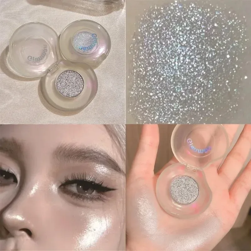 Diamond Chameleon Highlighter Contouring Palette Pearl Flash Discoloration Highgloss Sequin Sparkling Gradient Eye Shadow Makeup