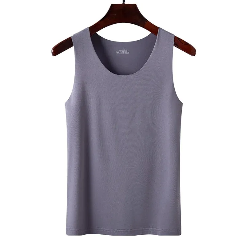 1pcs Ice Silk Tank Tops Seamless Mens Vest Sleeveless Sport Bodysuit Vest Clothing Women Casual Summer Tank Undershirts Cool Gym
