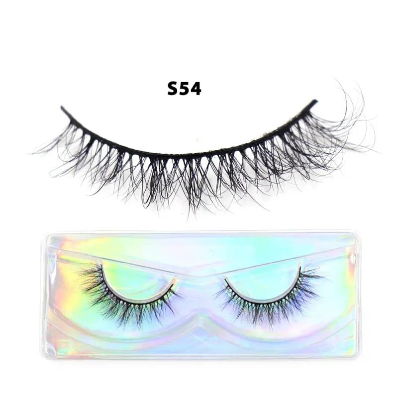 Short Natural 3D Mink Lashes Fluffy Wispy Fake Eyelashes Crisscross False Lashes Eyelash Extension Makeup