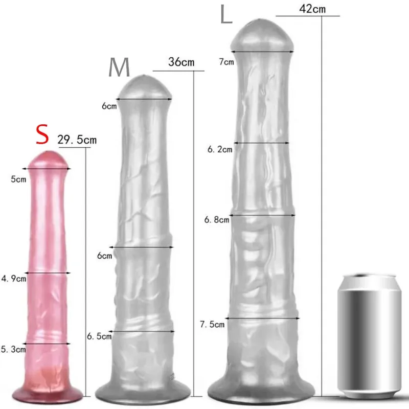 3 size S M L Colorful Large Long Silicone Fantasy Horse Dildo With Suction Cup Anal Dildo Penis Sex Toys for Women Men