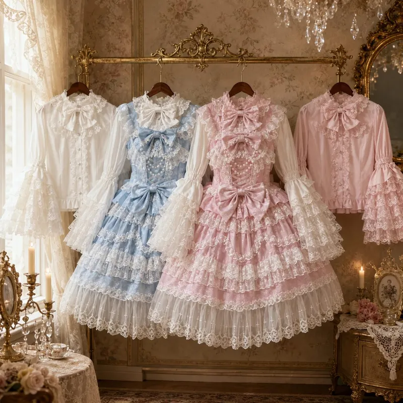 2026 Sweet Lolita Y2k Mini Dresses Women Lace Patchwork Short Sleeve Elegant Bandage French Vintage Short Party Dress Female