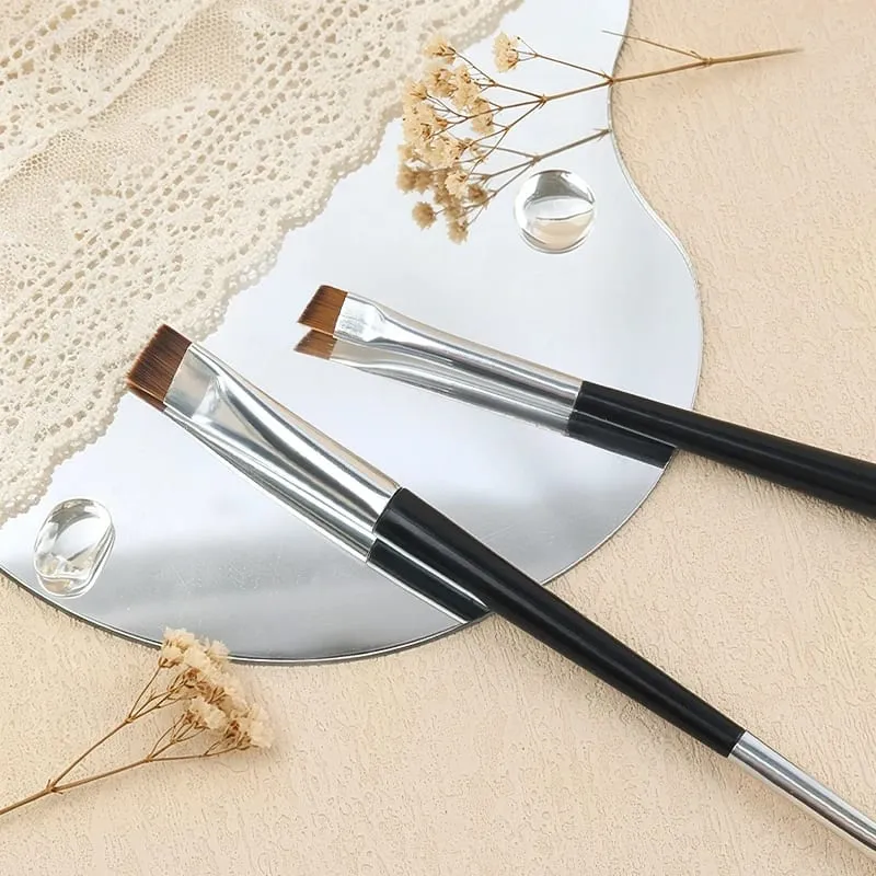 5/10pcs Double End Eyebrow Brush Eyeliner Angled Flat Head Blade Eye Liner Brow Contour Blending Makeup Brushes Make Up Tool