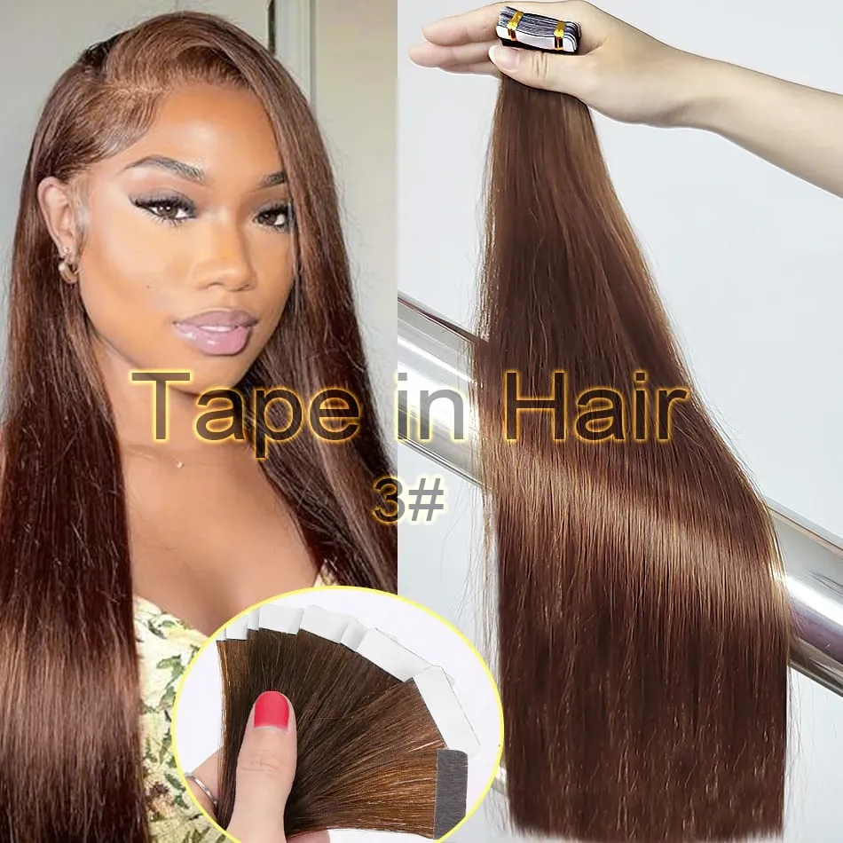 Double Drawn European Wholesale Tape in Extensions Invisible Cuticle Aligned Remy Tape in Hair Extensions 100% Human Hair