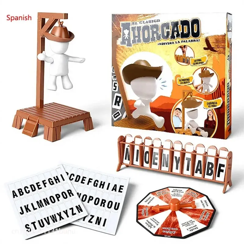 New Cowboy Magnetic Mysterious Executioner Guessing Game Gallows Collapse Tabletop Word Game Family Party Game Christmas Toy