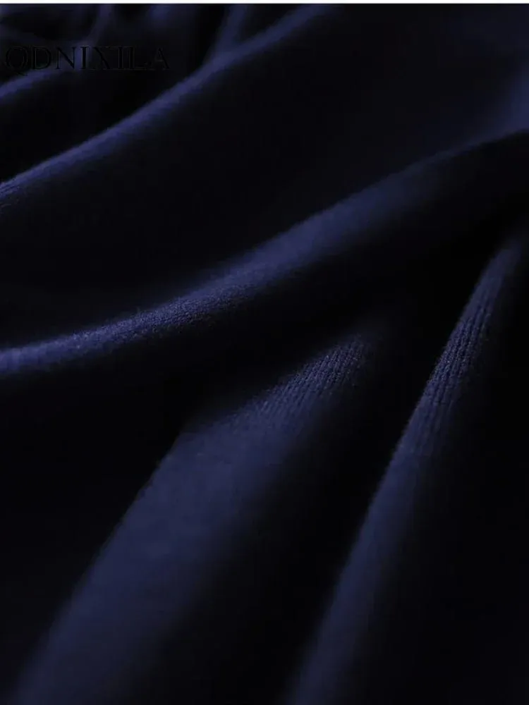 Robe pull à col en v pour femme, vêtement ample et élégant, Version coréenne, jupe tricotée, automne et hiver