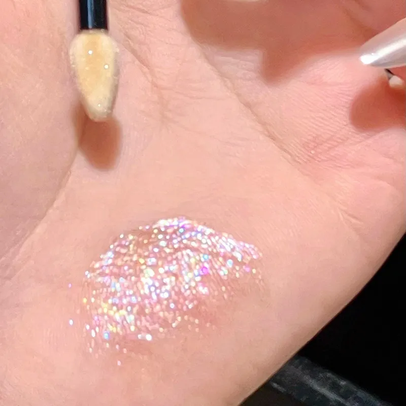 Glitter Liquid Eyeshadow Holographic Shimmer Ice Blue Pink Quick-drying Wet Look Tears Highlight Eye Makeup Non-flying powder