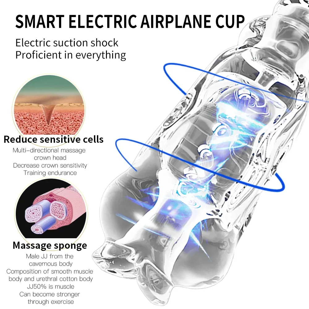 Sex Toys for Men Auto Masturbator Cup Strong Sucking Oral Blowjob Machine Penis Pump Trainer Pocket Pussy Adult Supplies — image 2