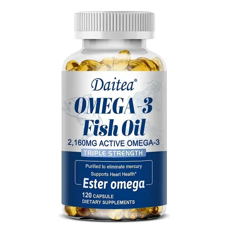 Omega 3 fiskeolie - EPA & DHA højeste styrke til led- og hjernestøtte Hjertesundhedsøjne