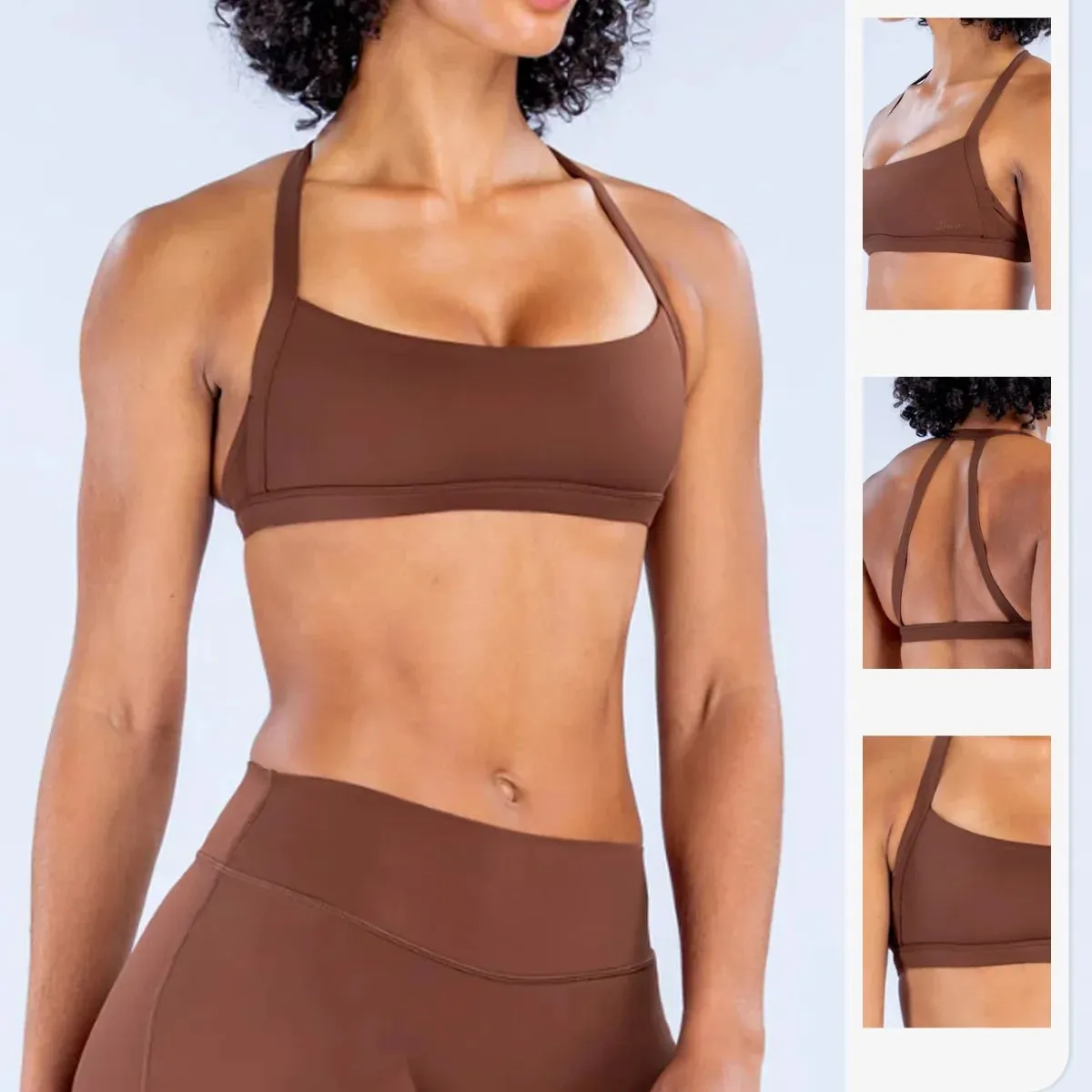 NO LOGO Double Shoulder Strap Sports Bra Fast-Drying Outdoor Running Fitness Top Backless Yoga Bra Women's