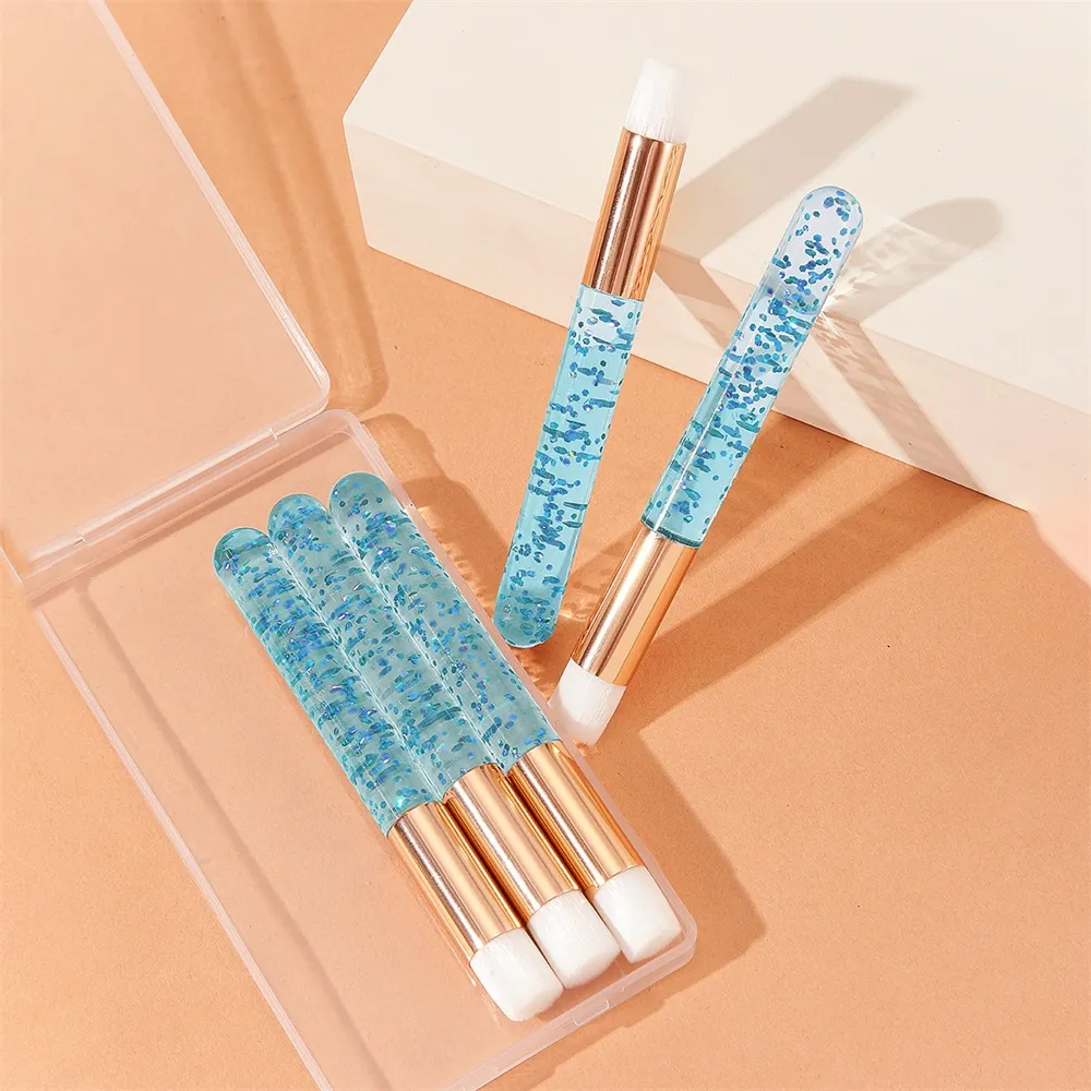 Libeauty Wholesale Eyelash Cleaning Brushes For Eyelash Extensions Glitter Lash Shampoo Brushes Nose Pore Cleansing Makeup Tool