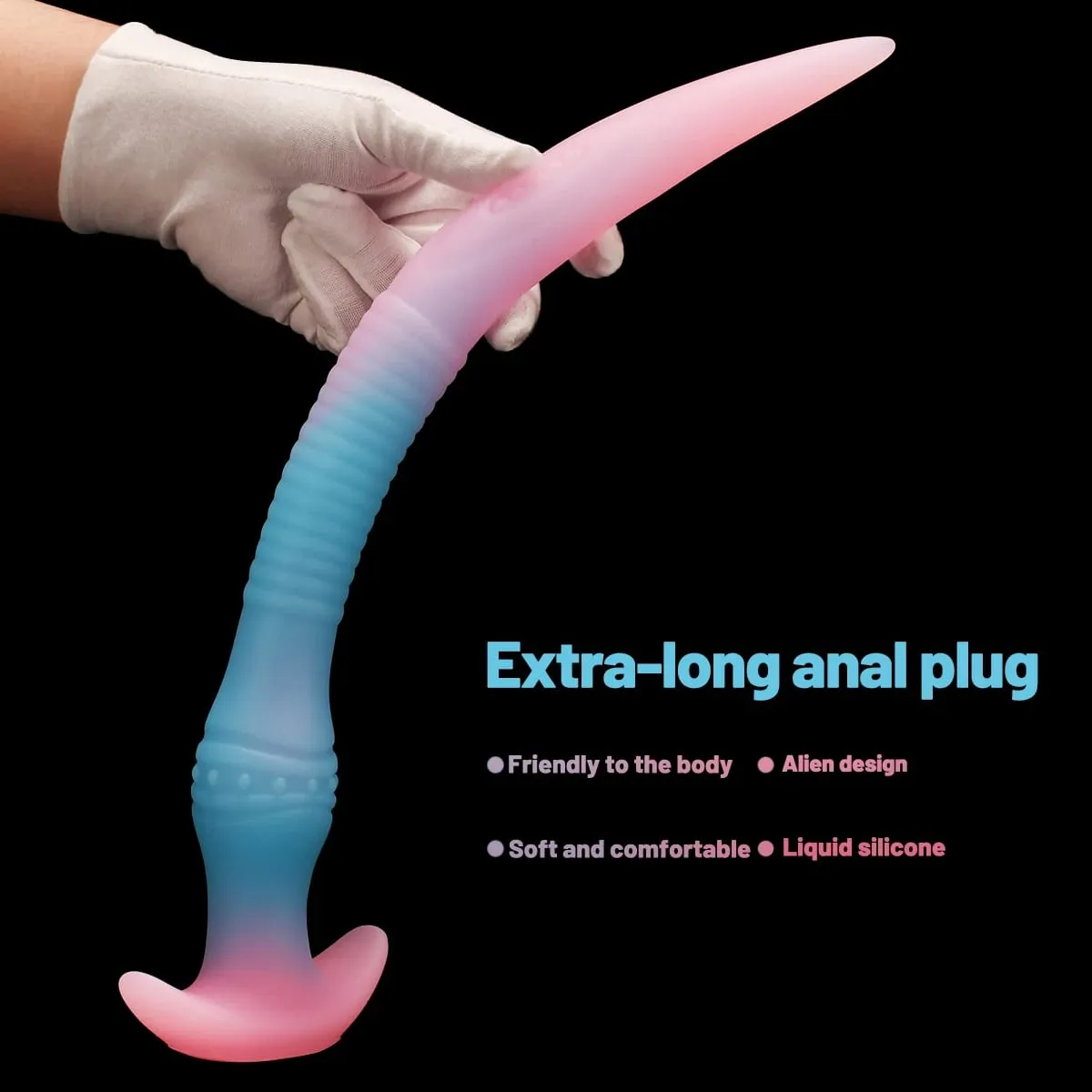 Bløde, flydende silikone lange tentakler Analpropper velegnet til alle spillere som voksen sexlegetøj vaginalt og analt stimulerende apparat