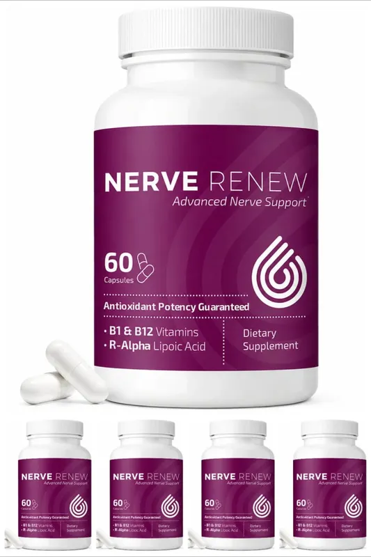 Doplněk pro pokročilou podporu nervů Nerve Renew – přirozená úleva při nervových potížích s kyselinou R-alfa lipoovou a komplexem vitamínu B