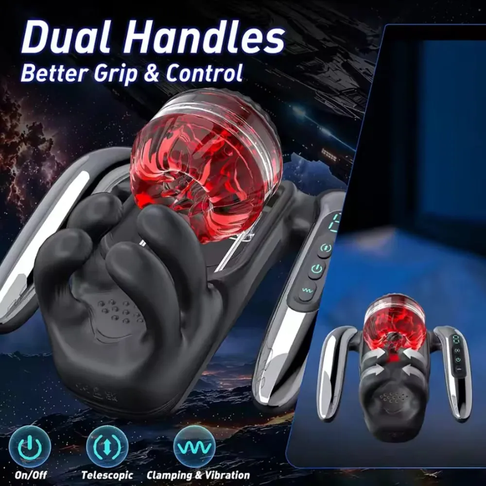 Handheld Automatic Masturbator Cup 9 Telescopic & 9 Vibrating Modes Male Masturbation Blowjob Penis Pump Adults Sex Toys for Men — image 3