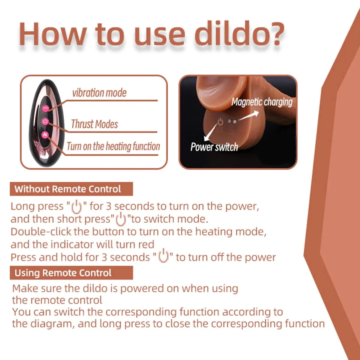 Realistisk Dildo Vibrator Trådlös Fjärrkontroll Roterande Penis Sugkopp G-punkt Clit Stimulator Sexleksaker Teleskopiska Vibrerande Dildos — image 6